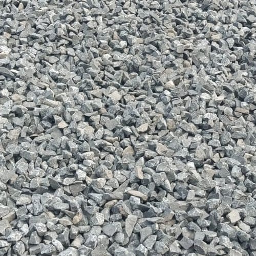 Crushed stone aggregate graded by size